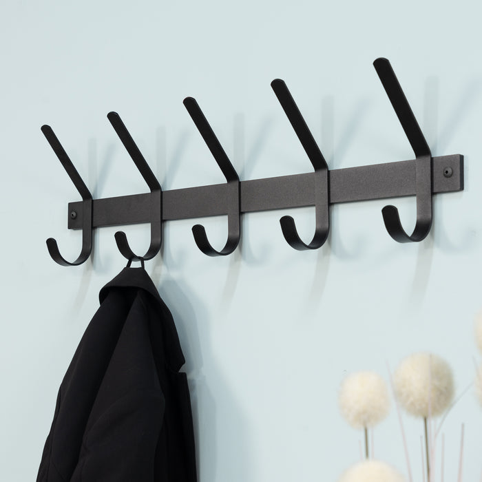 Spinder Design Dexter 5 Wandkapstok - Zwart