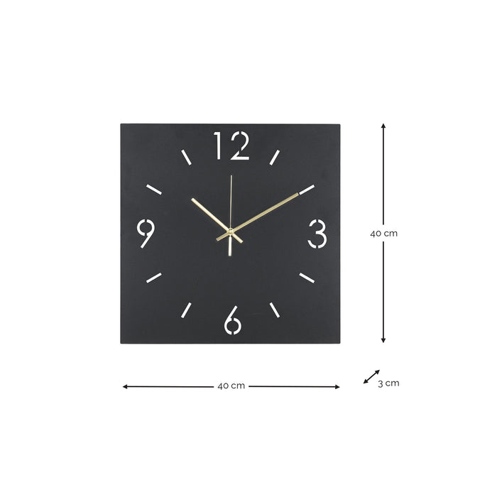 Spinder Design Time Wandklok H 40 x B 40 cm - Zwart