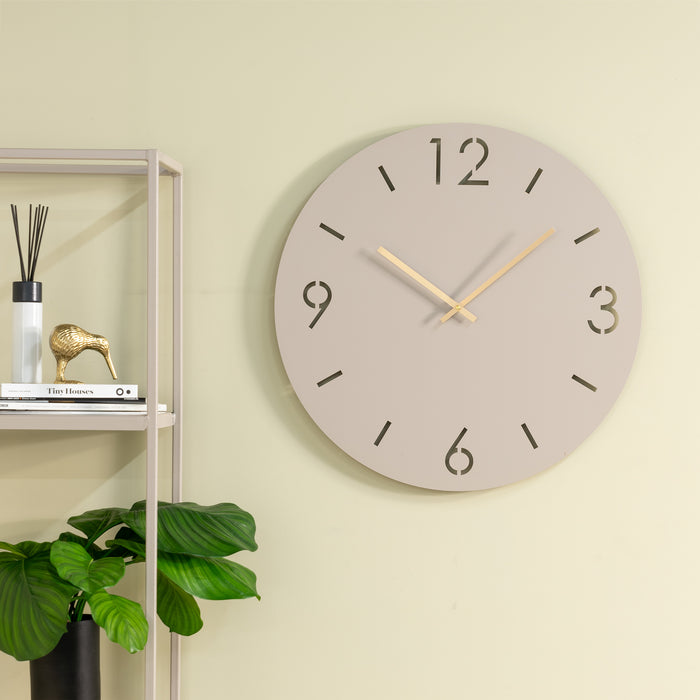 Spinder Design Time Wandklok Ø 60 cm - Silky Taupe
