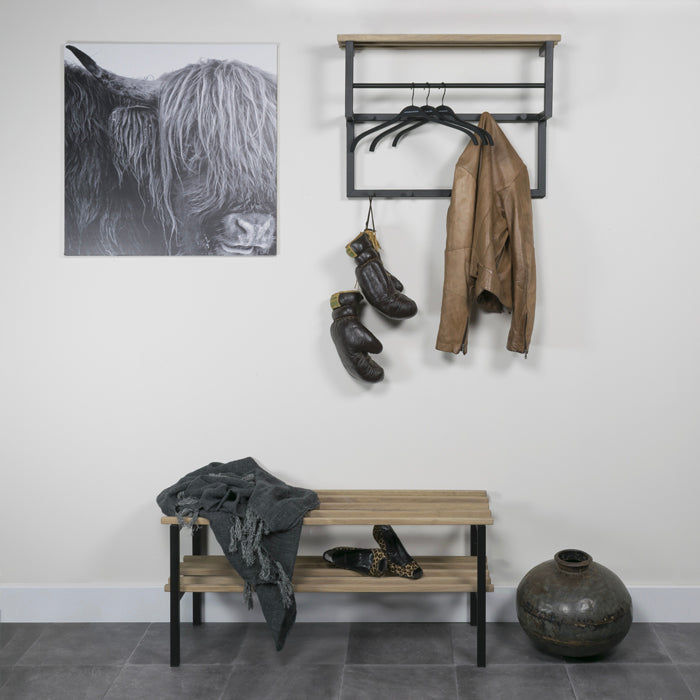 Spinder Design Rizzoli Schoenenrek - Zwart / Eiken