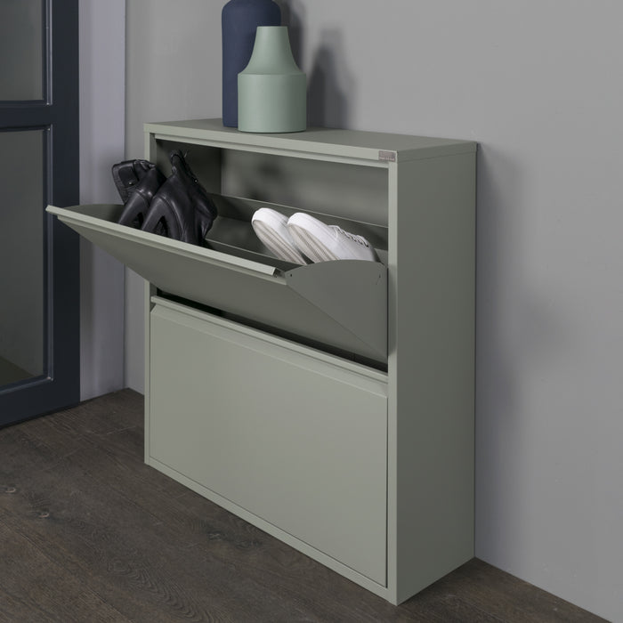 Spinder Design Billy 2 Schoenenkast - Dusty Green
