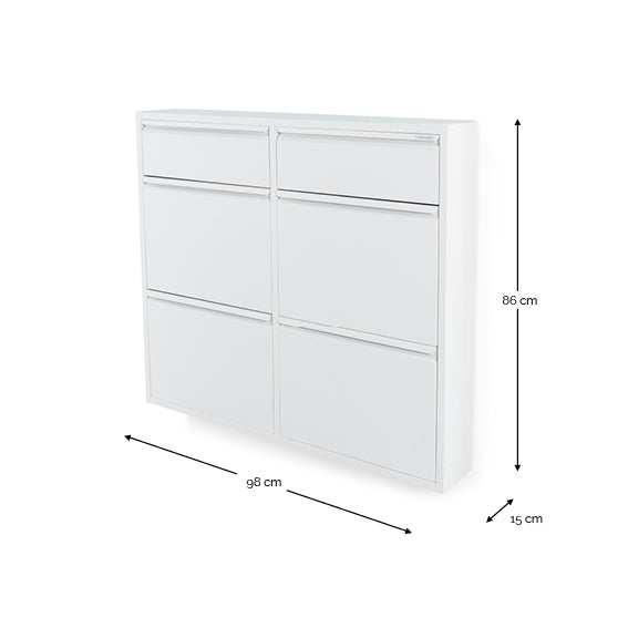 Spinder Design Billy 6 Schoenenkast - Wit