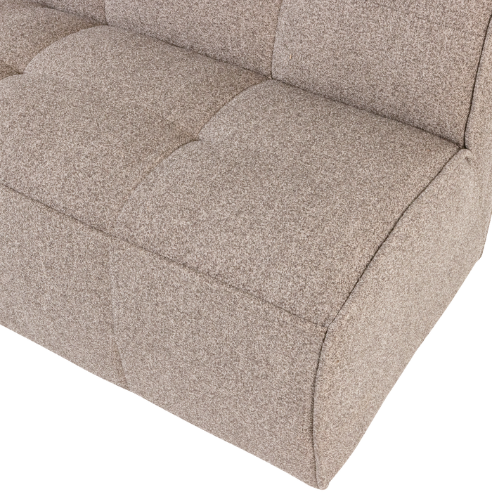 vtwonen Cluster Eetbankje Met Rugleuning - Bouclé - Khaki Bruin