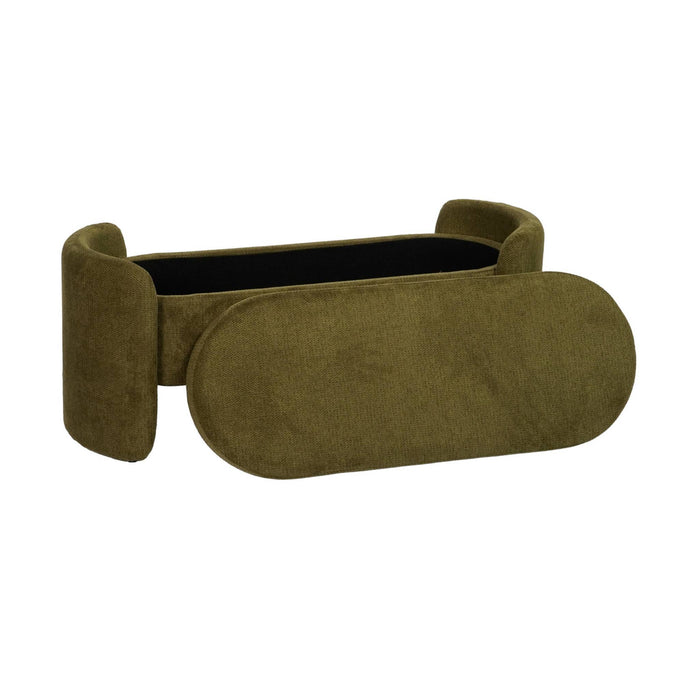 sweeek - Opbergkistbank, eigentijds stoffen bedeinde