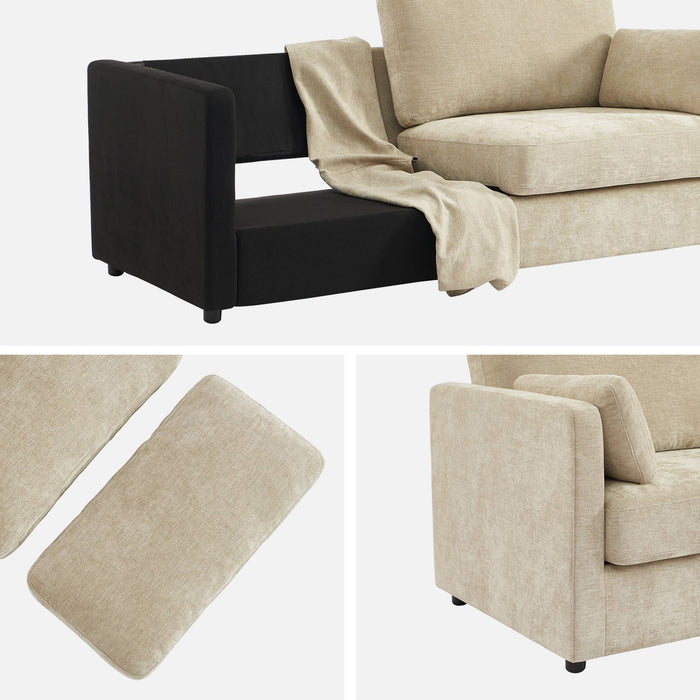 sweeek - Tweepersoons bank afneembare stoffen hoes