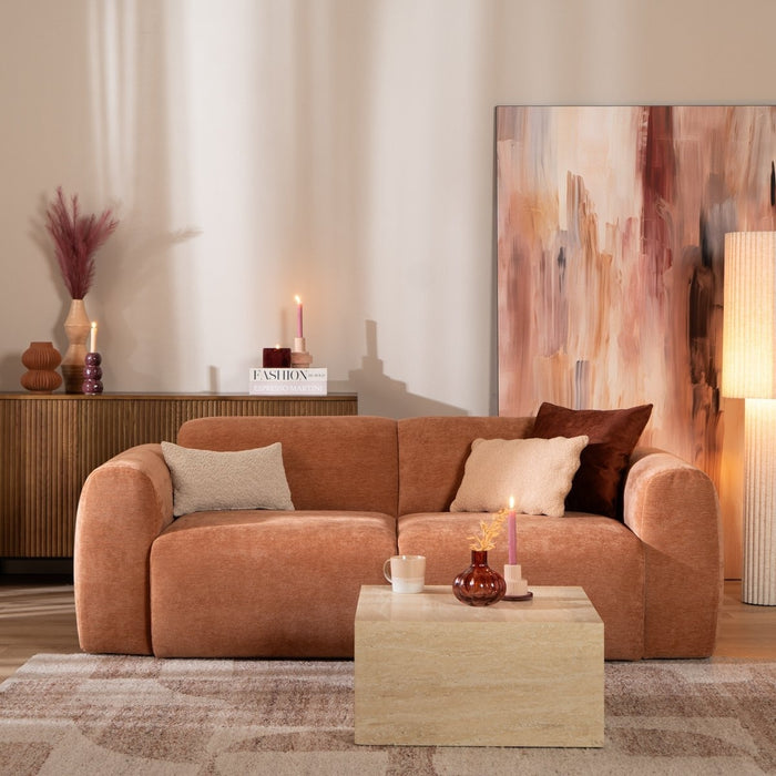 Bronx71 2,5-zits bank Maine gemêleerde stof terracotta