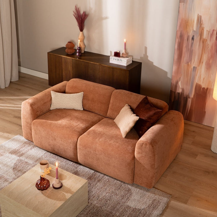 Bronx71 2,5-zits bank Maine gemêleerde stof terracotta