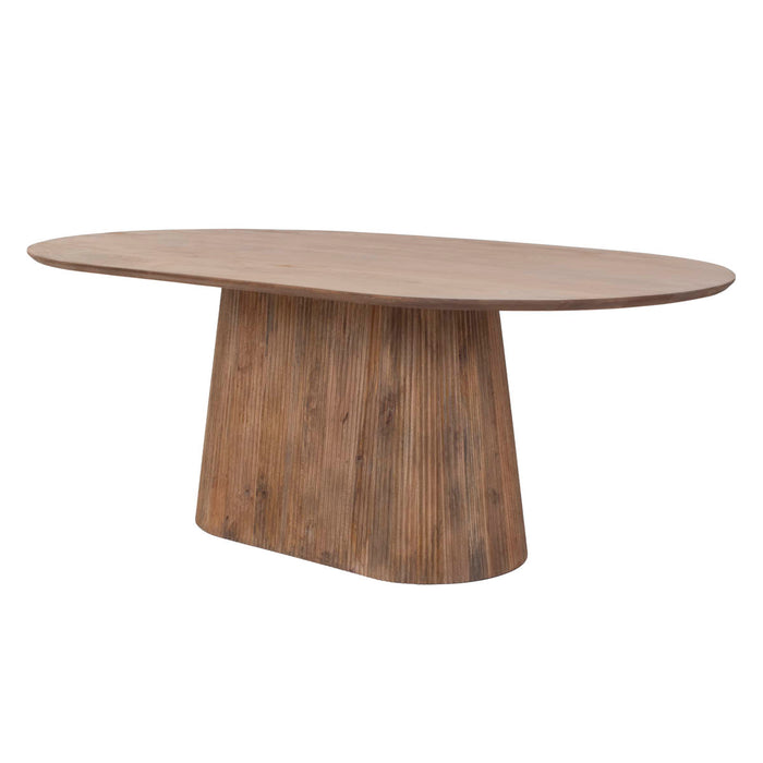 Giga Meubel - Eettafel Ovaal Naturel Hout - 240x110x76cm - Salvador