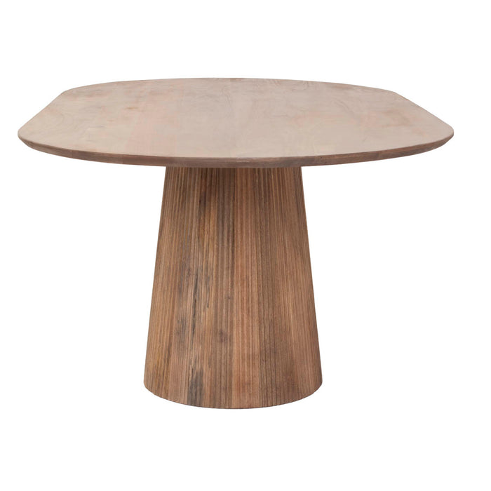 Giga Meubel - Eettafel Ovaal Naturel Hout - 240x110x76cm - Salvador