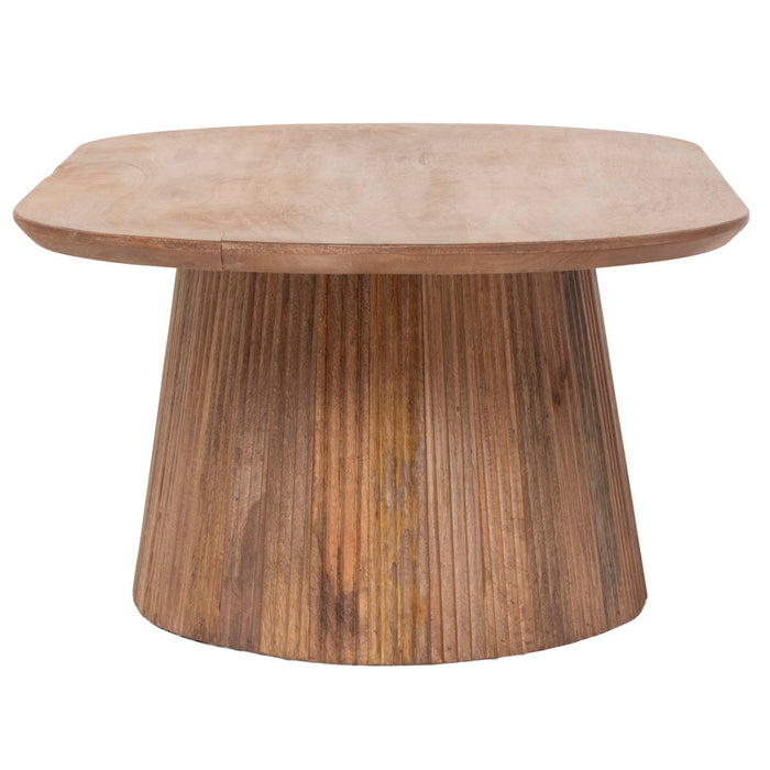 Giga Meubel - Salontafel Ovaal Naturel Hout - 120x60x38cm - Salvador