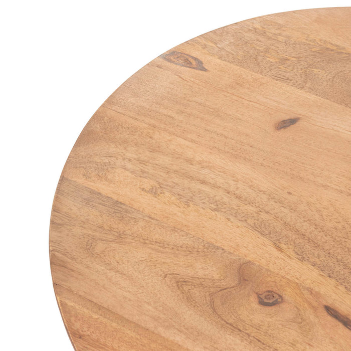 Giga Meubel - Salontafel Ovaal Naturel Hout - 90x55x38cm - Salvador