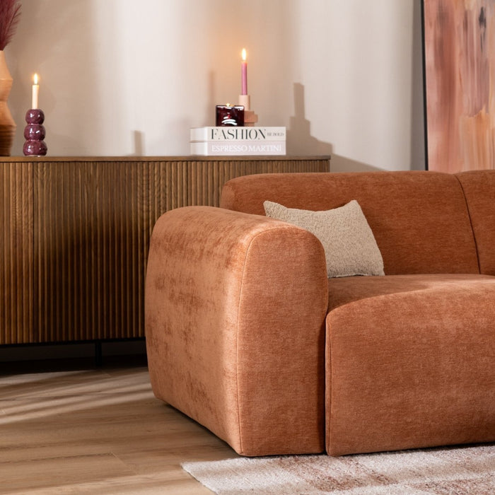 Bronx71 2,5-zits bank Maine gemêleerde stof terracotta