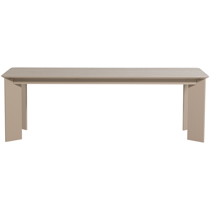 WOOOD Tablo Eettafel Afgerond DL - Eikenhout - Dakargrau - 76x239x99
