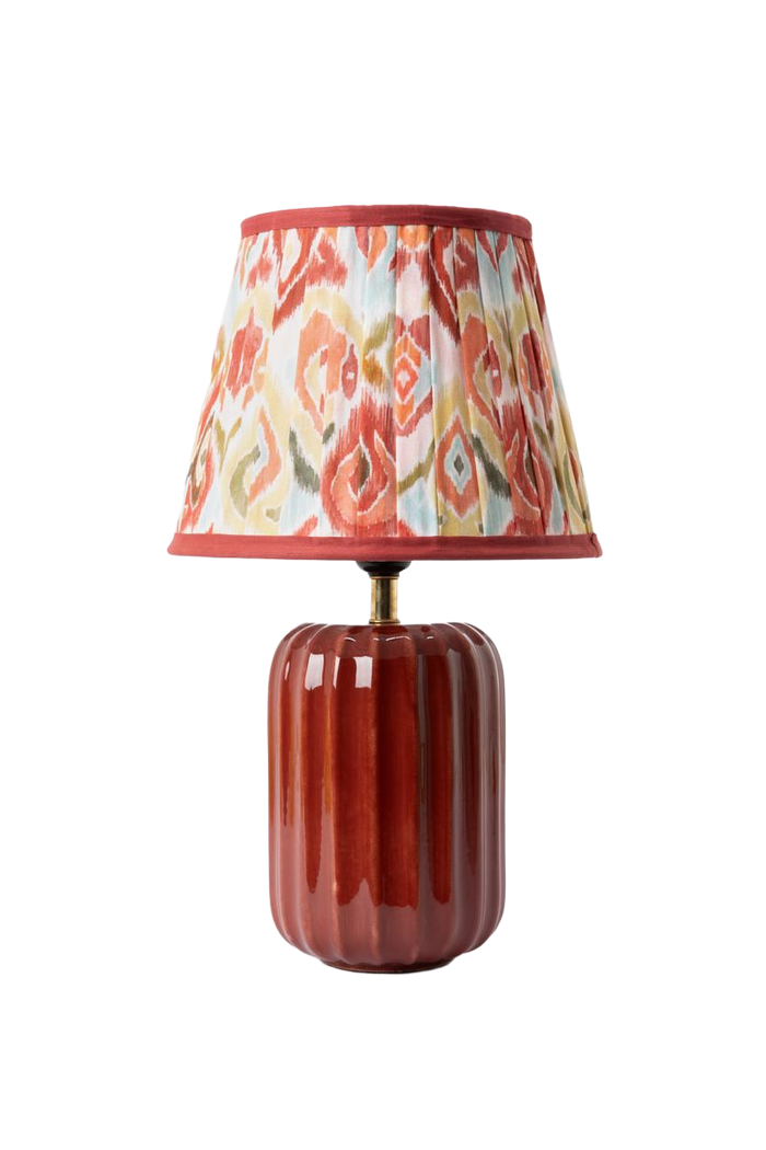 Sissy-Boy Donkerrode tafellamp met ikat print