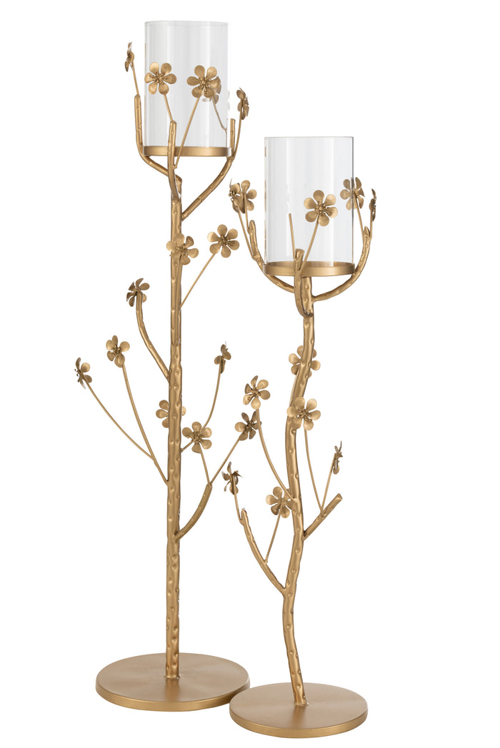 J-line - Kandelaar Vloer Goud Large - 20x20x79cm