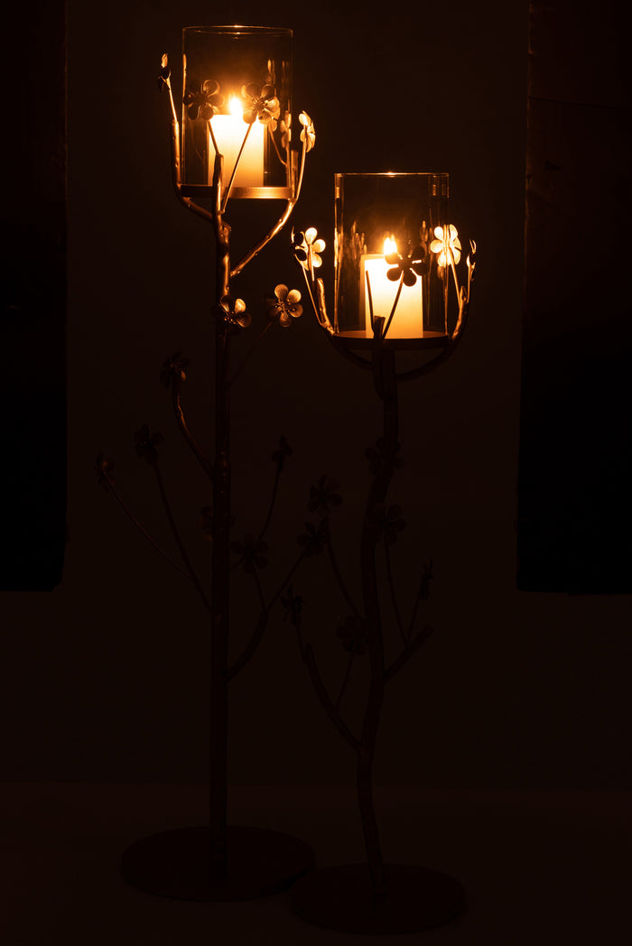 J-line - Kandelaar Vloer Goud Large - 20x20x79cm