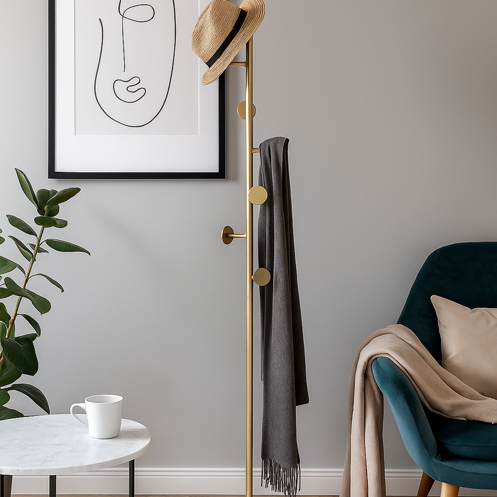 LOFT42 Bern staande kapstok - Goud - Metaal - 170x27