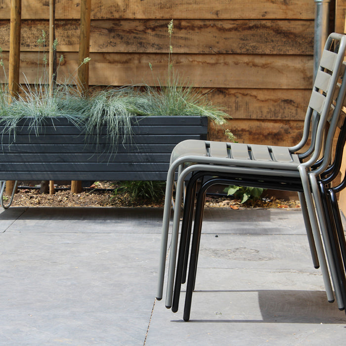 Metalen tuistoel Max XXL muisgrijs