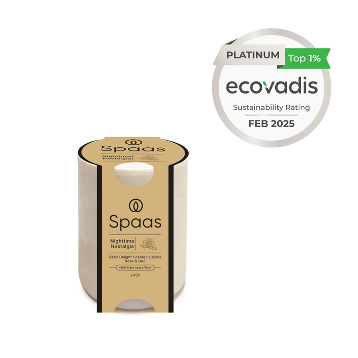Spaas Refill Delight Geurkaars - Nighttime Nostalgia - 40u - Set van 4