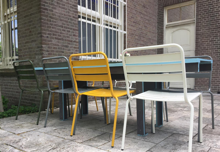 Metalen tuistoel Max XXL muisgrijs