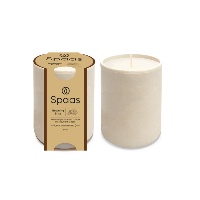 Spaas Refill Delight Geurkaars - Beaming Bliss - 40u - Set van 4