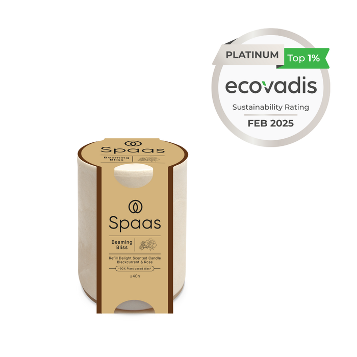 Spaas Refill Delight Geurkaars - Beaming Bliss - 40u - Set van 4