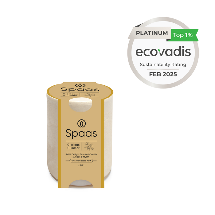 Spaas Refill Delight Geurkaars - Glorious Glimmer - 40u - Set van 4