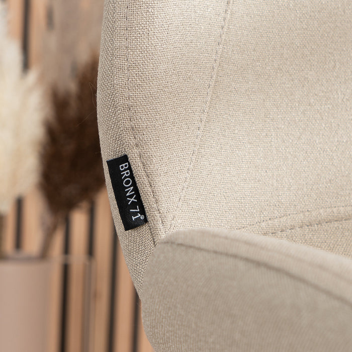Bronx71 Scandinavische barkruk Jena taupe gerecyclede stof 69 cm