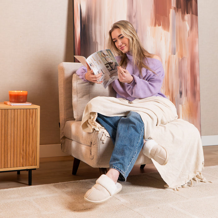 Bronx71 Slaapfauteuil Hanna gerecyclede stof beige