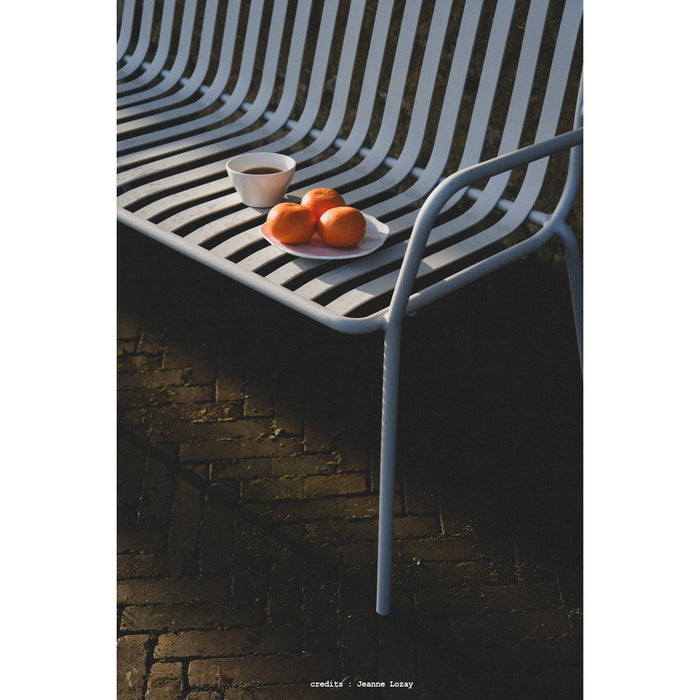 Tikamoon - Gaby 2-zits tuinbank van cream metaal