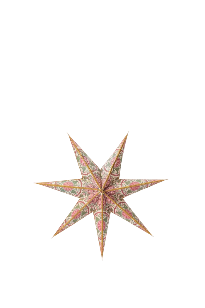 Sissy-Boy Witte kerstster met print met led- licht small