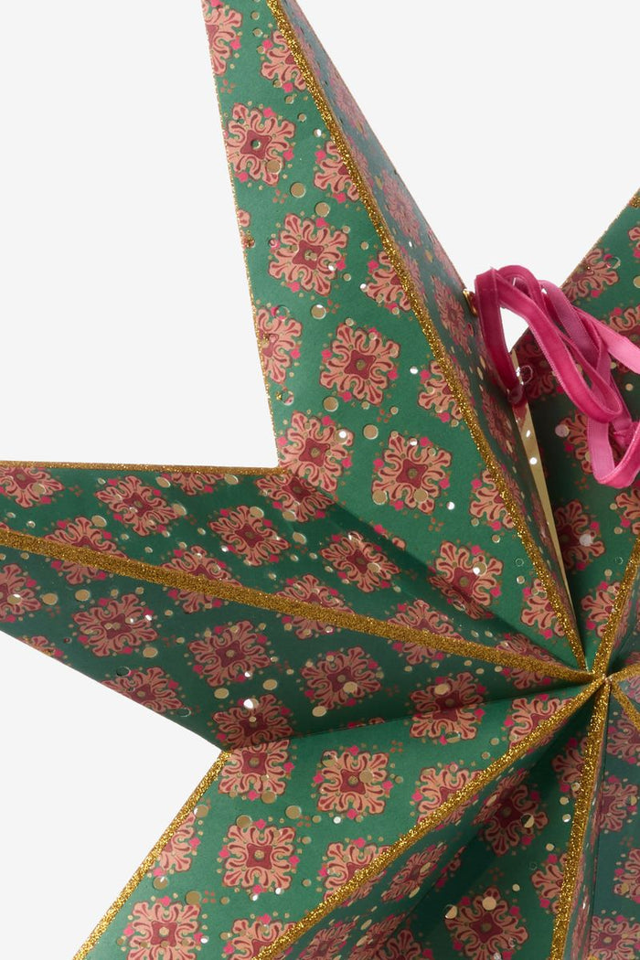 Sissy-Boy Groene kerstster met led-licht medium