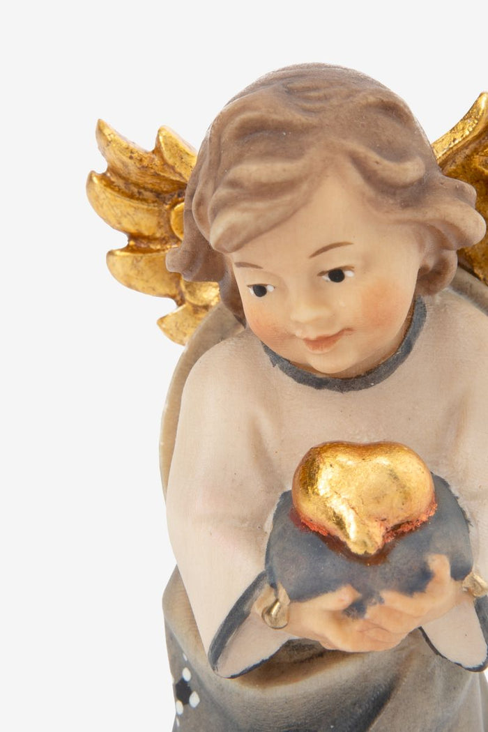 Sissy-Boy Donkerblauwe houten kerstengel