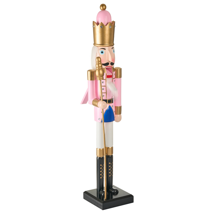 Beliani - TROSAAN - Decoratief figuur - Roze - Dennenhout