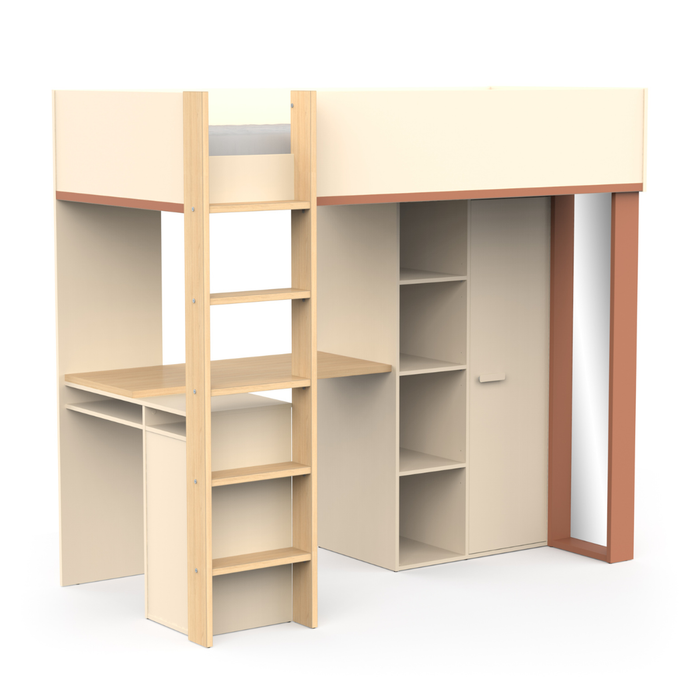 Calicosy - CAMILLIA Hoogslaper met bureau - H183 cm