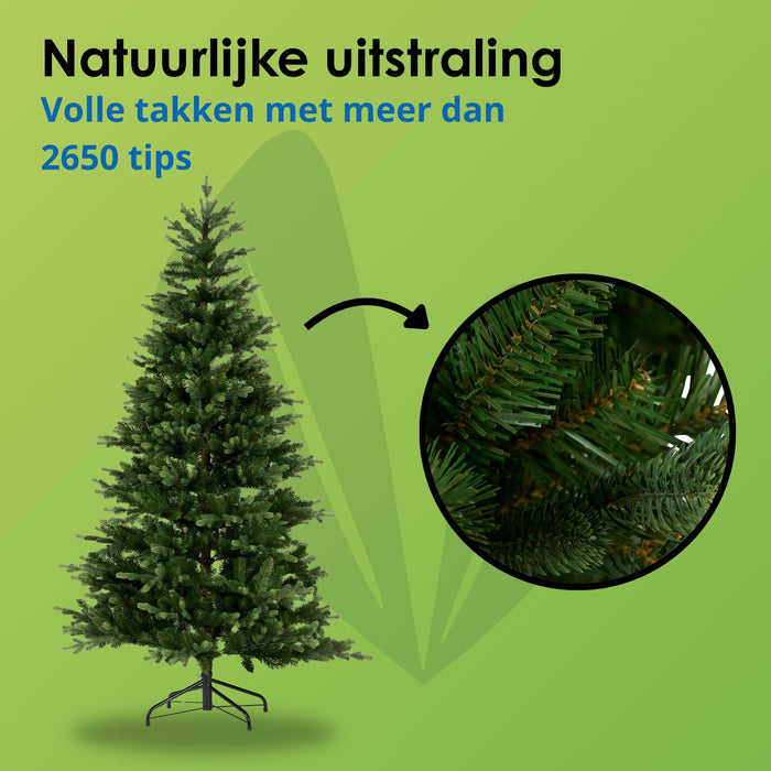 Buitenkado Kunstkerstboom – Groen – 240 cm – Incl. Standaard