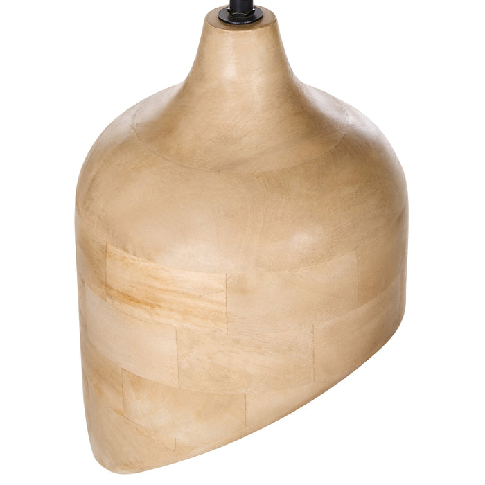 Beliani - GANDAKI - Hanglamp - Lichtbruin - Mangohout