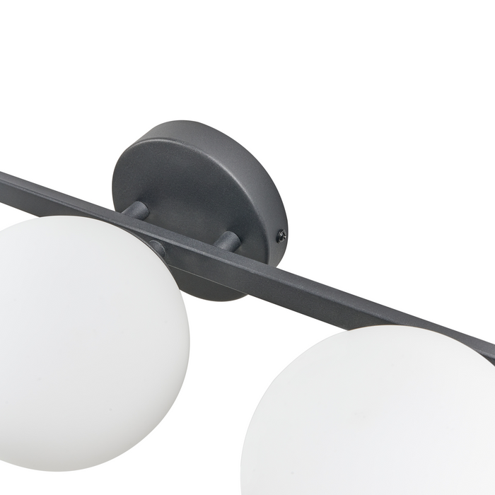 Beliani - GIMONE - Wandlamp met 3 lampen - Zwart - Aluminium