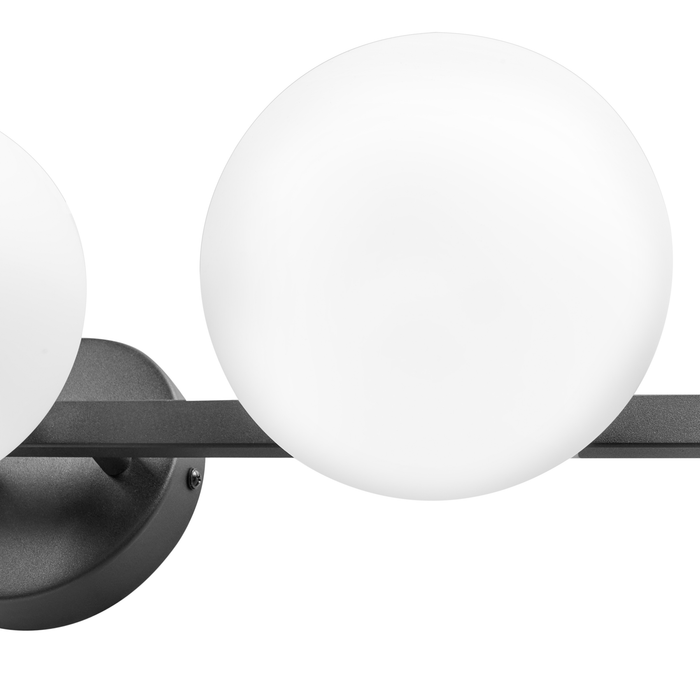 Beliani - GIMONE - Wandlamp met 3 lampen - Zwart - Aluminium