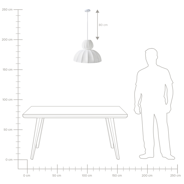 Beliani - GOELETTE - Hanglamp - Wit - Kunstzijde