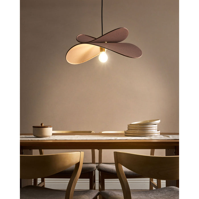 Beliani - MASCOTA - Hanglamp - Bruin - Linnen