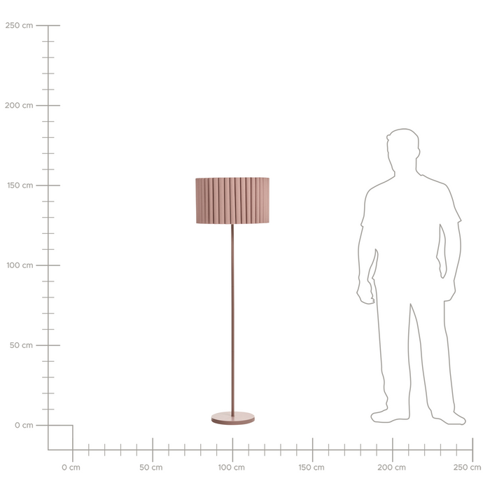 Beliani - LOURENS - Staande lamp - Bruin - IJzer|Linnen