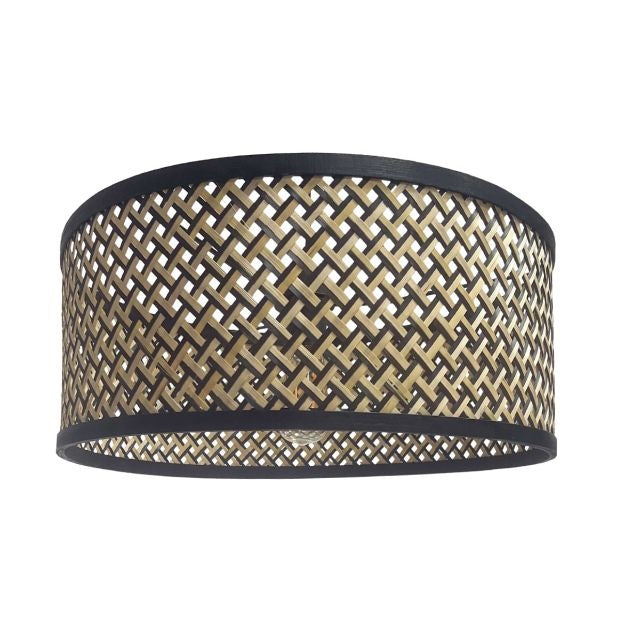 Anne Light & Home Booglamp Curve Zwart incl. Bamboe Kap Ø 50cm