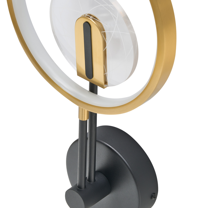 Beliani - SAMBRE - LED wandlamp - Zwart|Goud - Aluminium