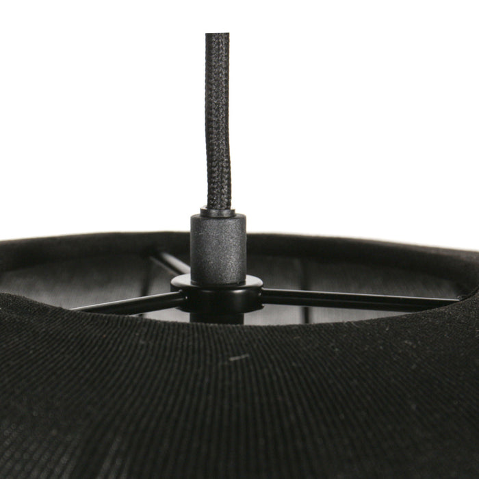 Anne Light & Home Hanglamp Sable Zwart Linnen Ø 45 cm