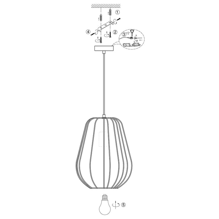 Anne Light & Home Hanglamp Sable Crème Linnen Ø 27cm E27 fitting