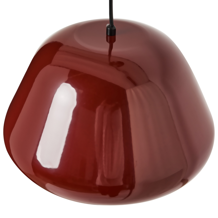 Beliani - JOKU - Hanglamp - Rood - Bouclé