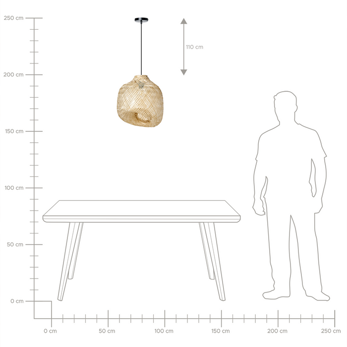 Beliani - GURABO - Hanglamp - Naturel - Bamboe