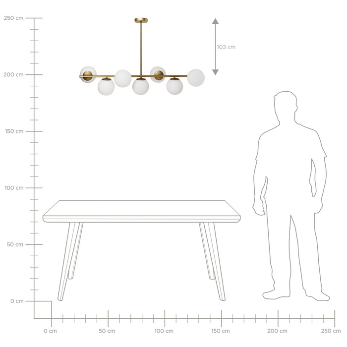 Beliani - KARLA - Hanglamp - Goud - Metaal