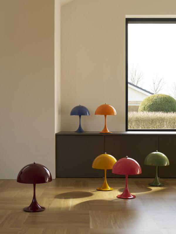 Louis Poulsen Panthella Portable tafellamp Ø25 V3 LED Opaque Moss